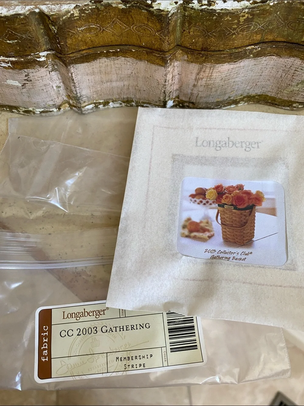 LONGABERGER Collectors Club Basket and Liner with original paperwork